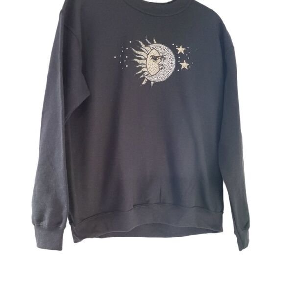 Vintage Celestial, Sun Moon and Stars Studded Sweatshirt - Picture 5 of 6